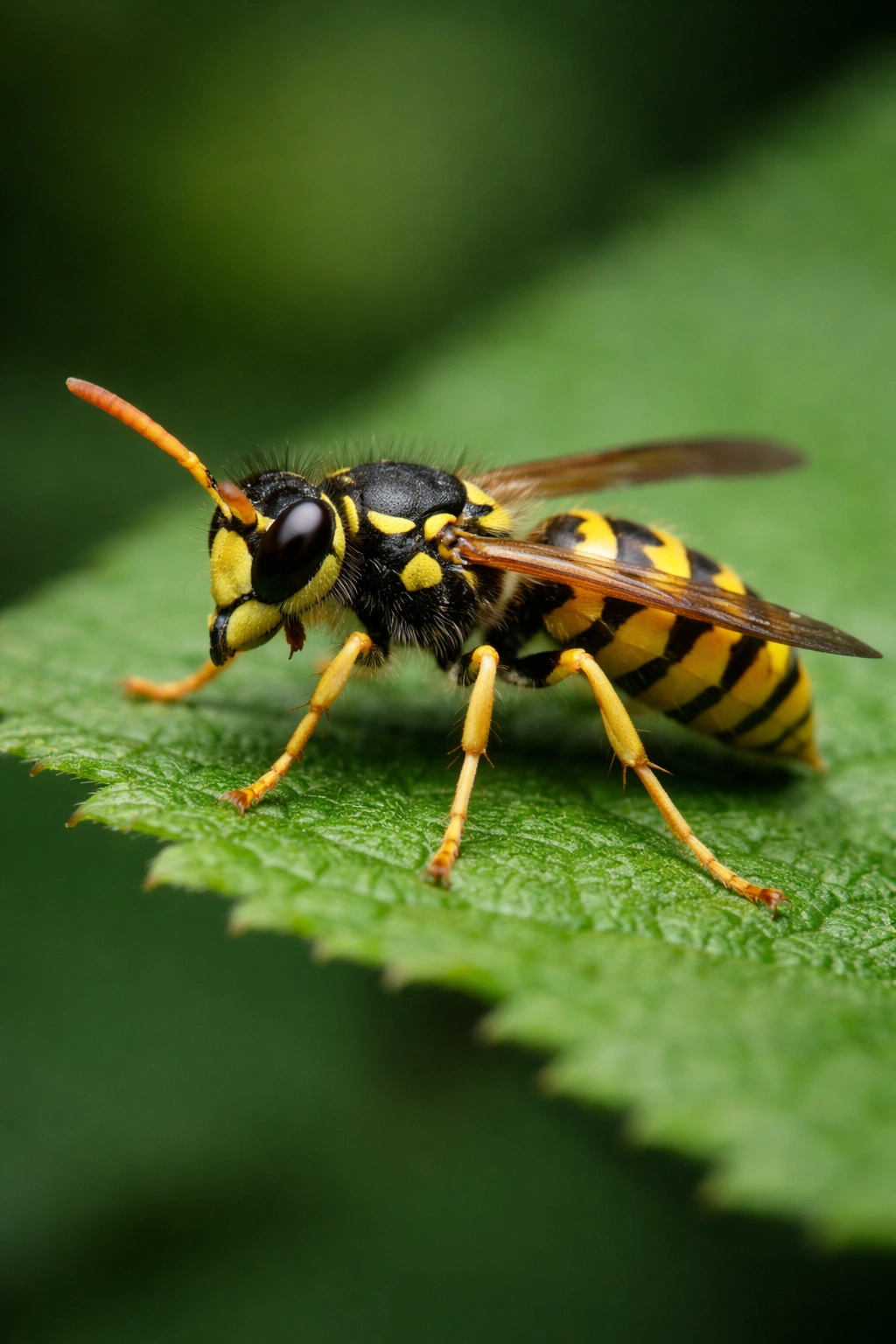 Yellow jacket wasp close-up